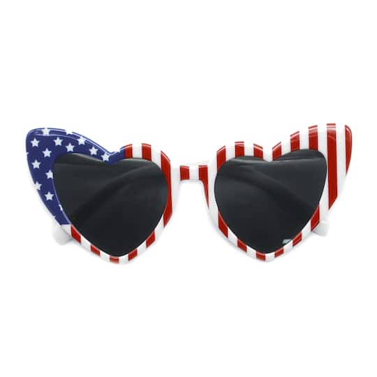 Red, White &#x26; Blue Heart Sunglasses by Celebrate It&#x2122;